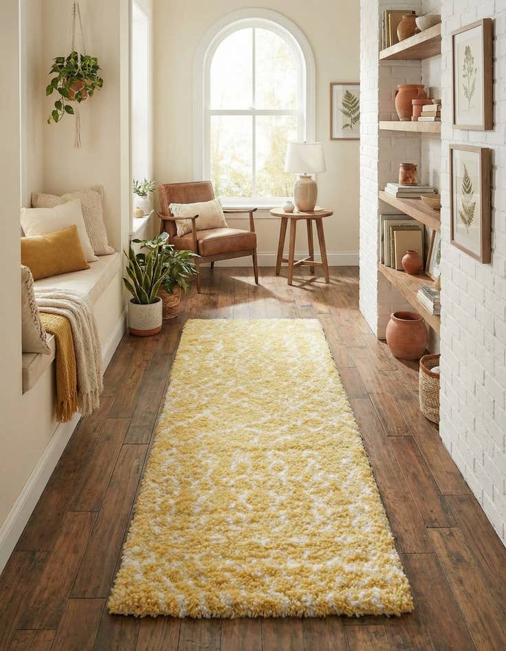 Detail image of 2' 7 x 6' Marrakesh Shag Runner Rug