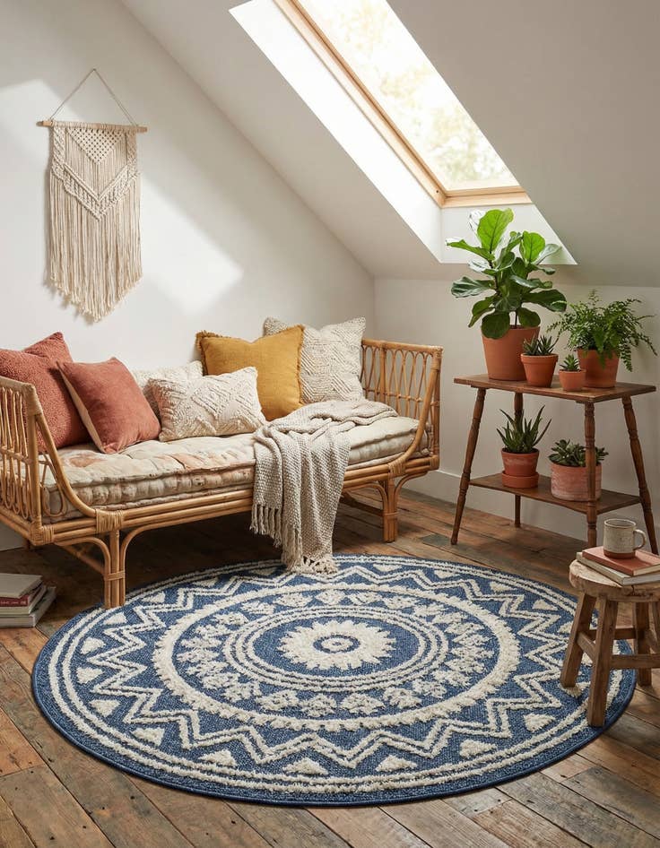 Detail image of 5' 3 x 5' 3 Boho Round Rug