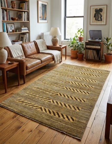 3' 9 x 5' 11 Hand Knotted Modern Ziegler Oriental Rug