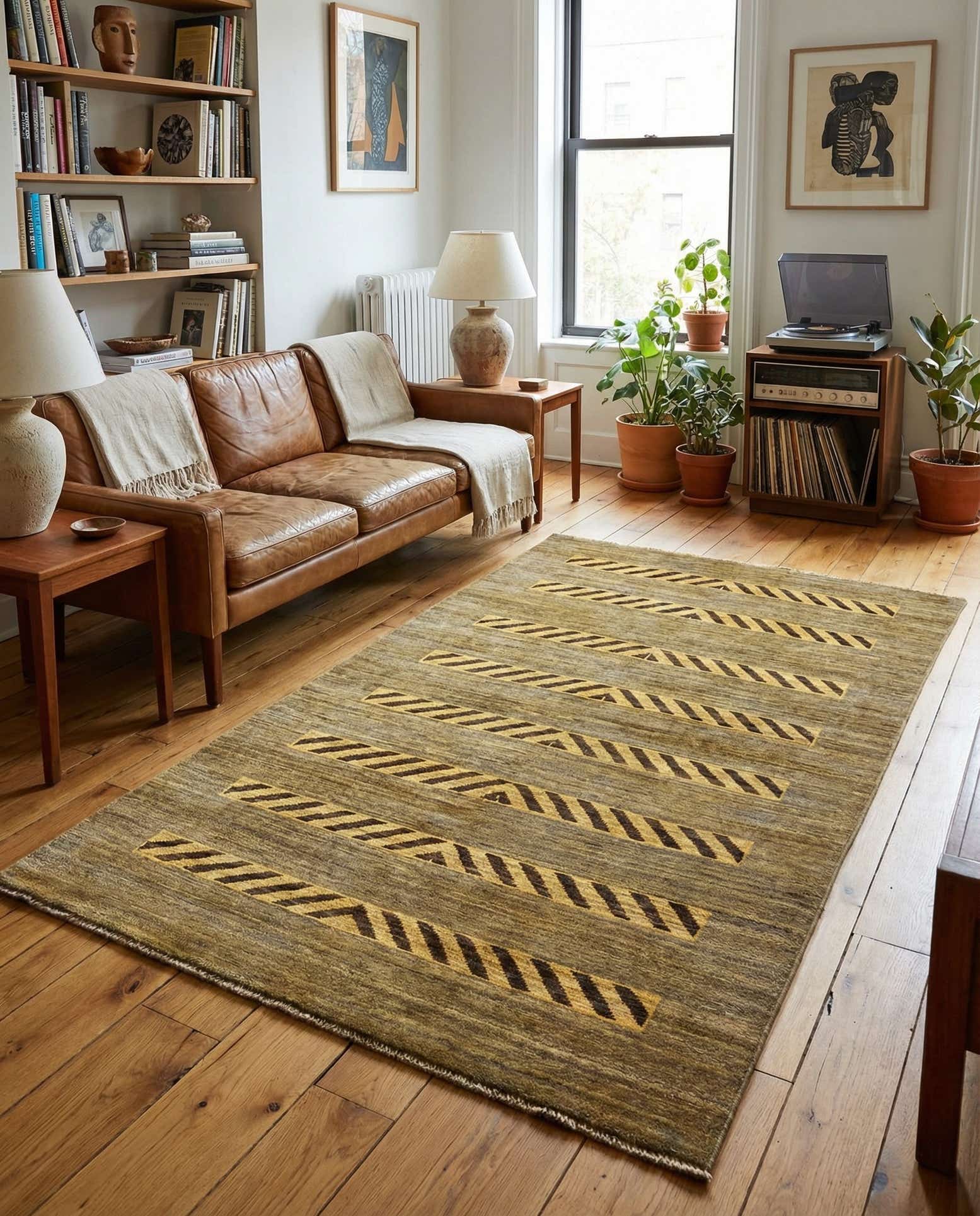 3' 9 x 5' 11 Hand Knotted Modern Ziegler Oriental Rug