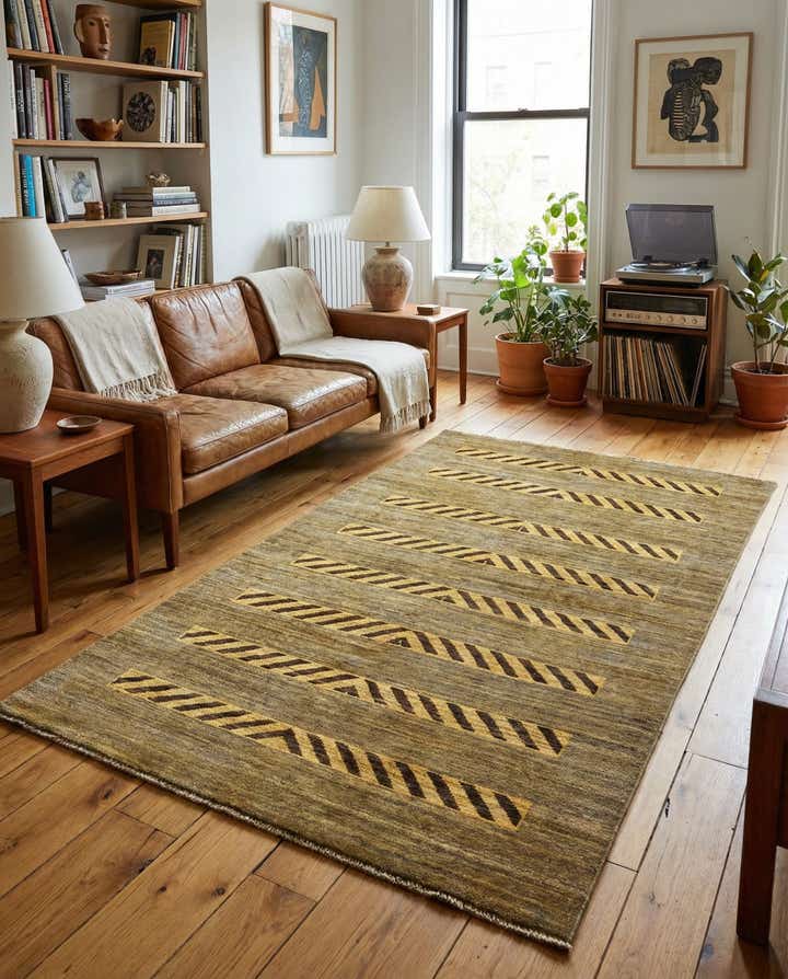 3' 9 x 5' 11 Hand Knotted Modern Ziegler Oriental Rug