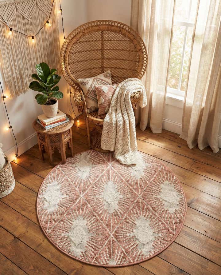 3' 3 x 3' 3 Boho Round Rug