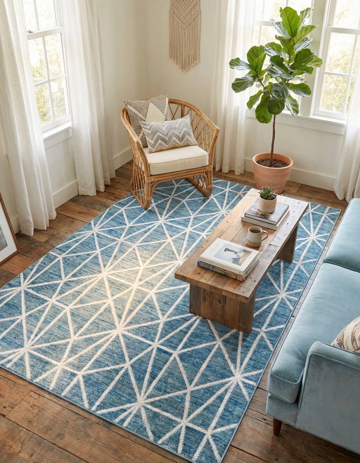 Detail image of  6' x 9' Lattice Trellis Rug