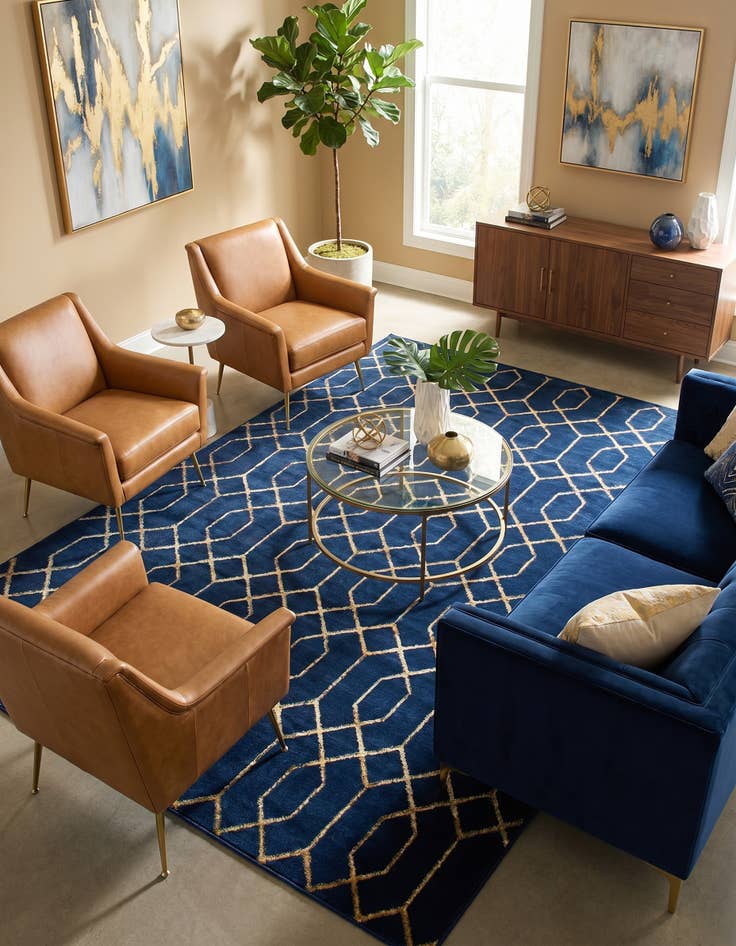 Detail image of 9' x 12' Marilyn Monroe™ Glam Trellis Rug