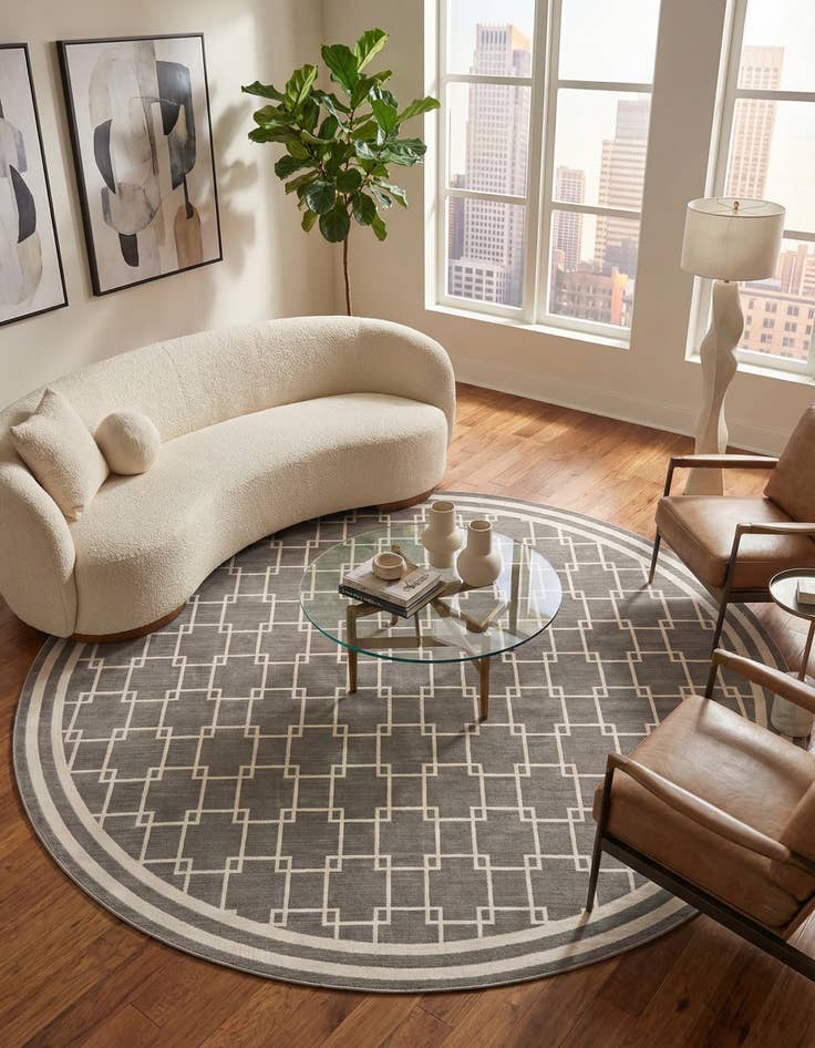 Detail image of Jill Zarin 10' x 10' Metropolitan Uptown Round Rug