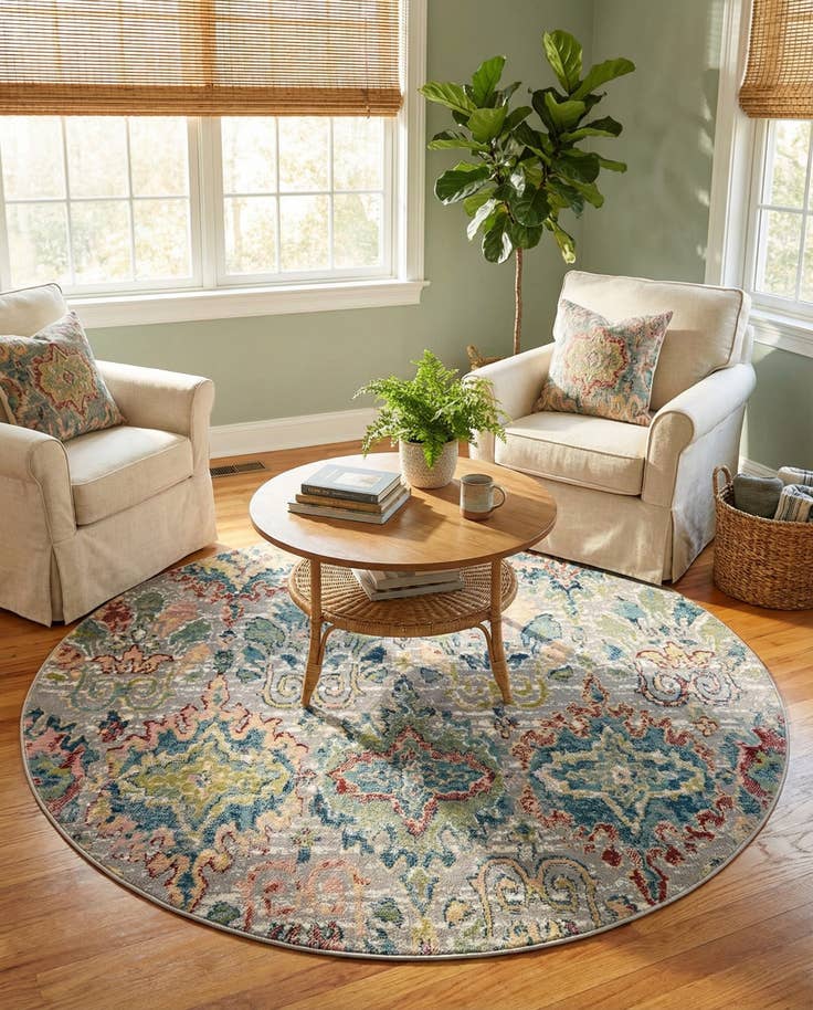Detail image of 6' x 6' Charleston Round Rug