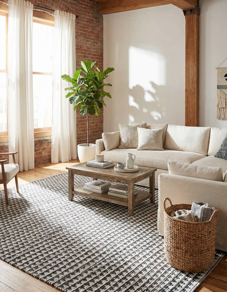 Detail image of 10' x 14' 1  Hand Woven Chindi Jute Rug