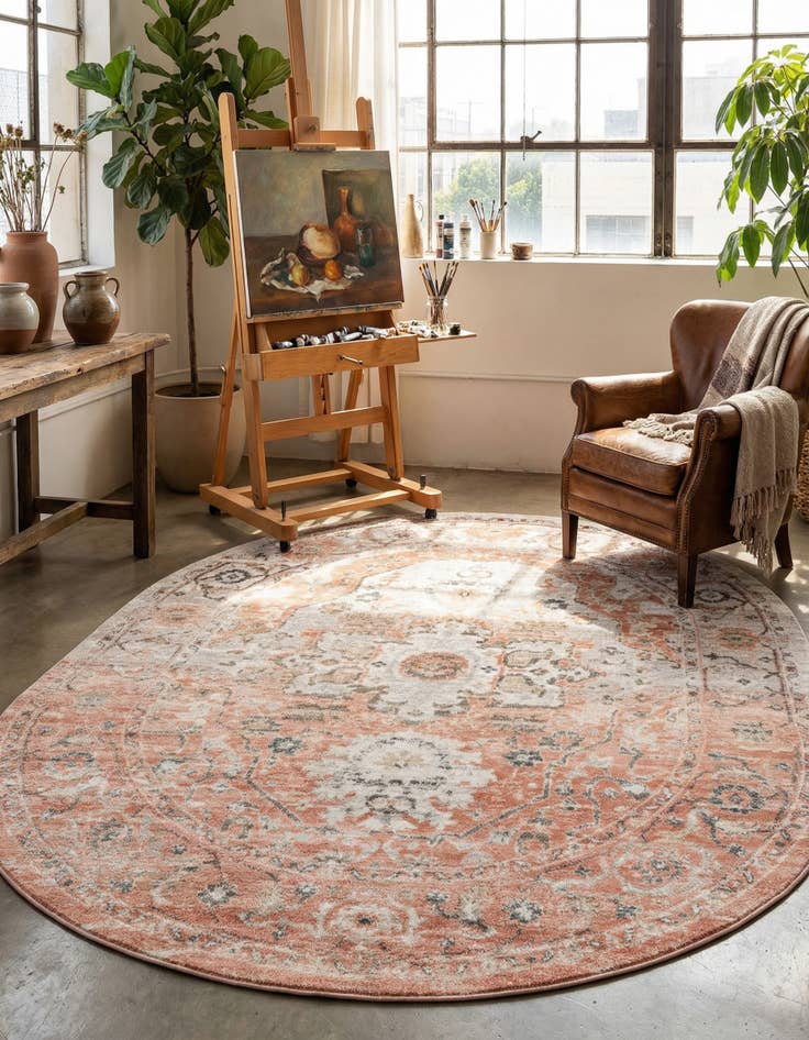 Detail image of 7' 10 x 10' Madeline Vintage Oval Rug
