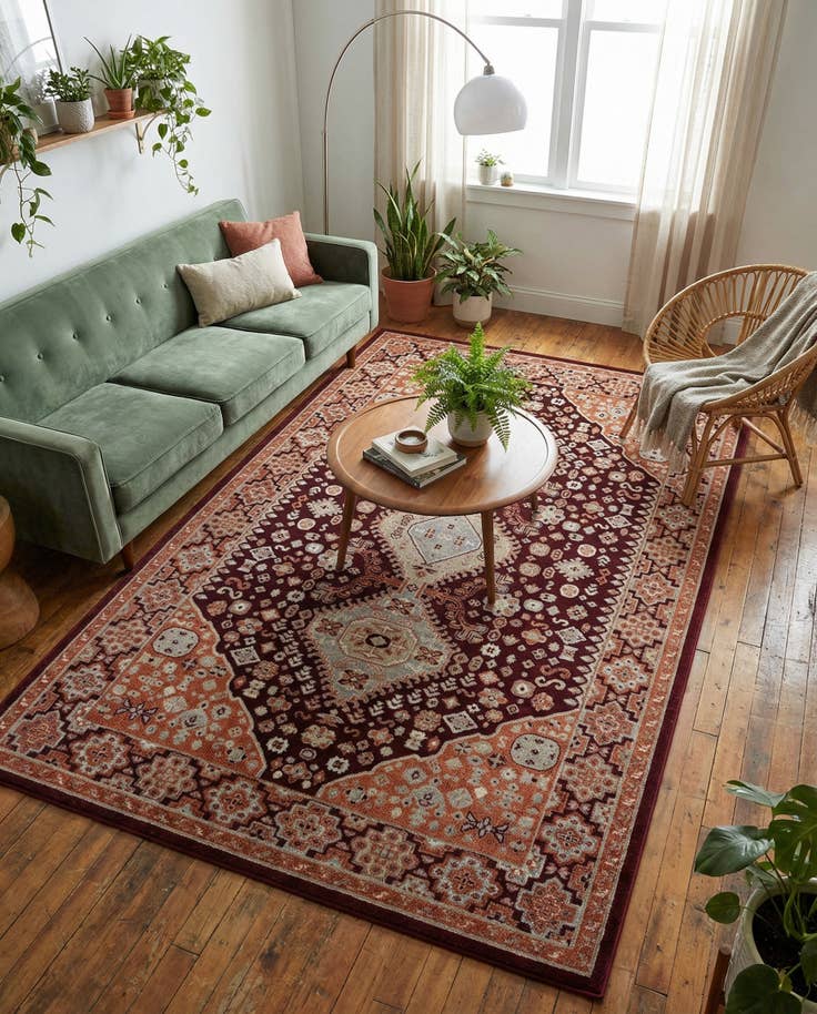 Detail image of 5' 3 x 8' Kamala Washable Rug