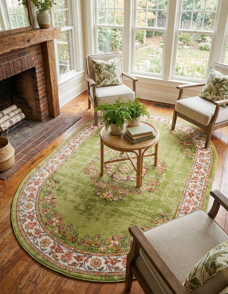 Detail image of 5' 3 x 8' Lucerne Oval Rug