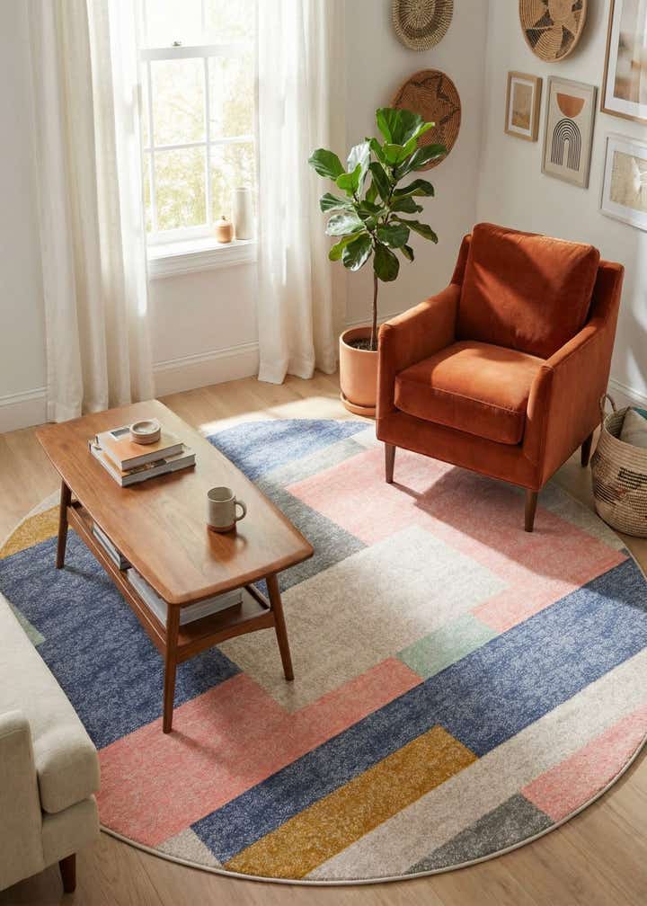 7' x 7' Lotus Round Rug