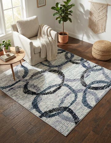 Ivory Tucson Square Rug