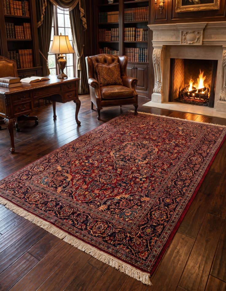 Detail image of 4' 4 x 6' 9 Kashan Rug