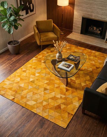 5' 2 x 8' 1 Cowhide Stocks Rug