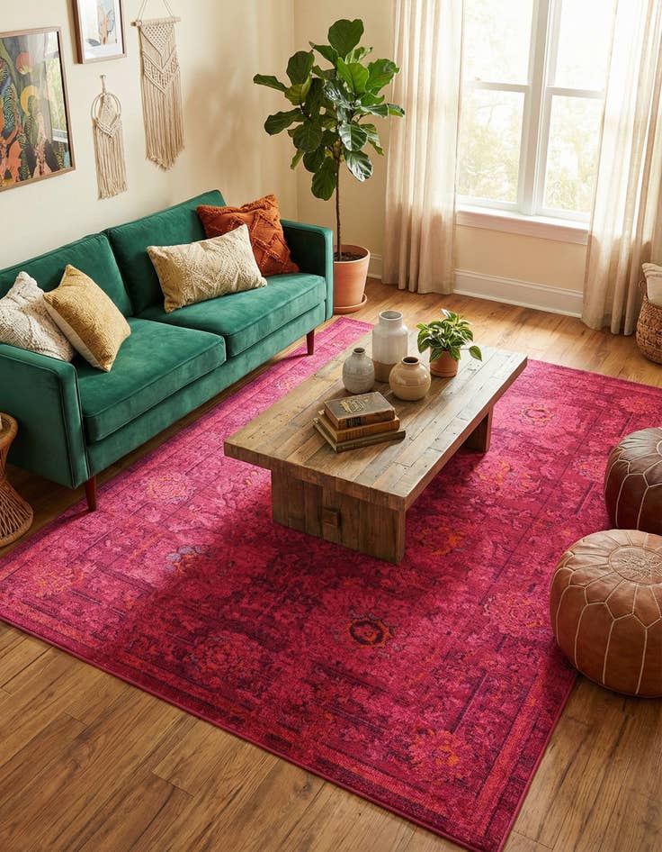 Detail image of 7' x 10' Washable Fleur Rug