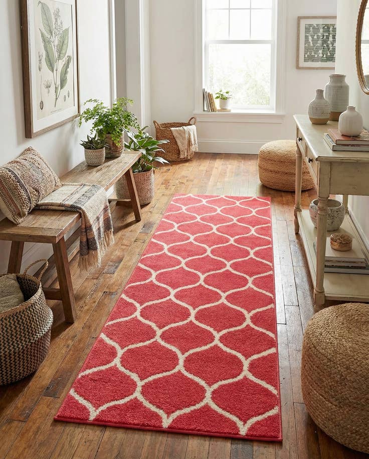 Detail image of 2' x 6' Trellis Frieze Runner Rug