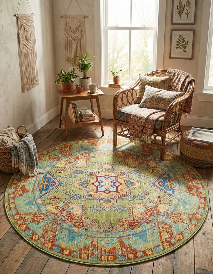 Detail image of 5' 3 x 5' 3 Alexis Round Rug