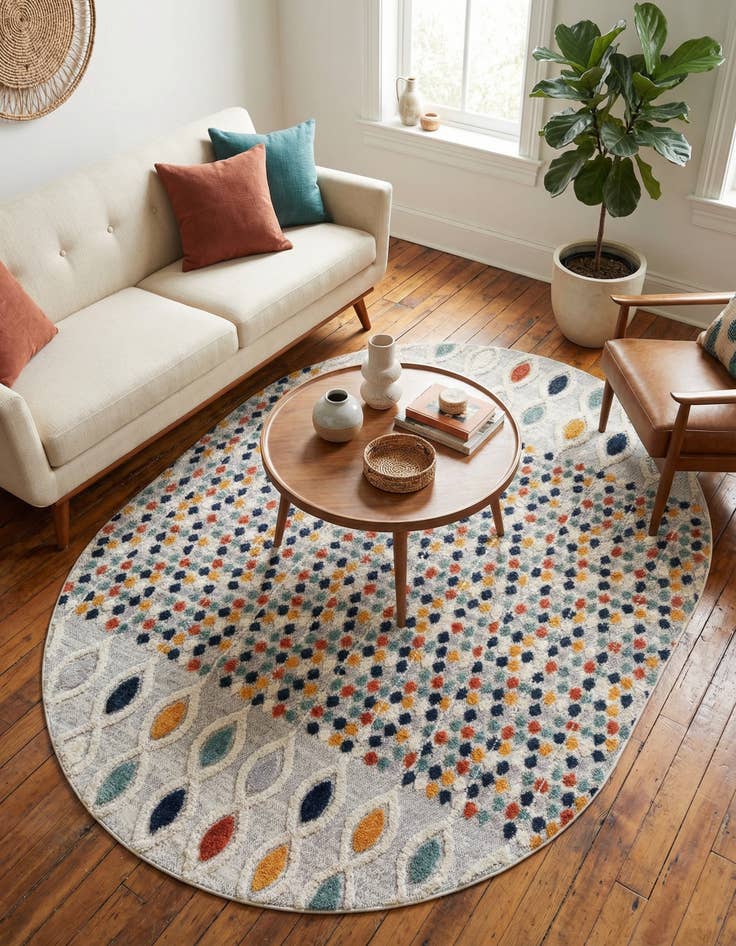 Detail image of 7' 10 x 10' Cherokee Oval Rug