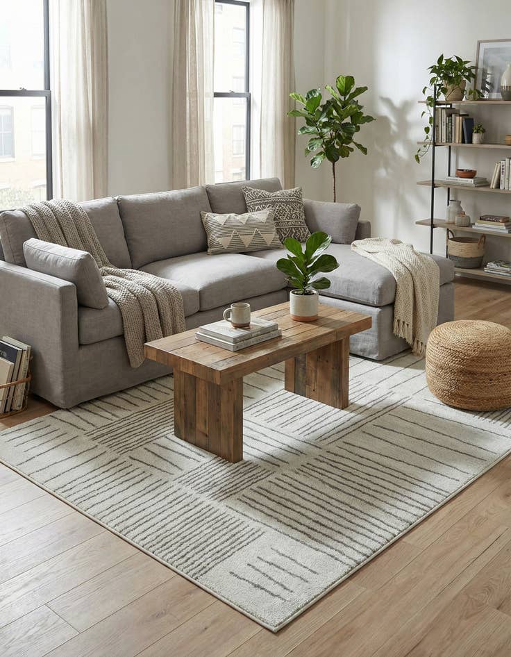 Detail image of 5' 3 x 7' Hanahan Rug