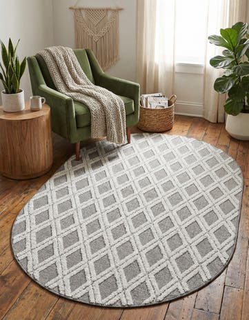 Charcoal Arlo Oval Rug
