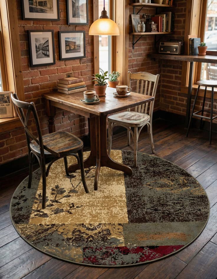 Detail image of 4' x 4' Coffee Shop Round Rug