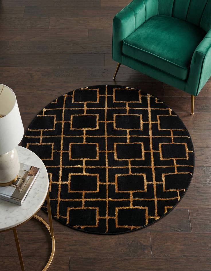 Detail image of 3' x 3' Marilyn Monroe&trade; Glam Deco Round Rug