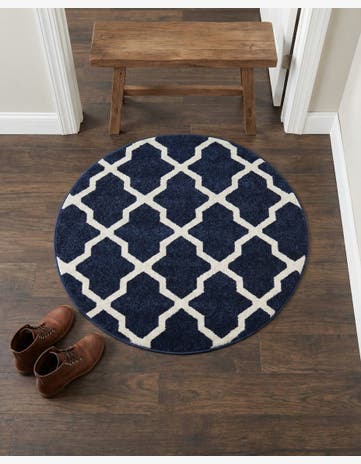 3' x 3' Lattice Round Rug