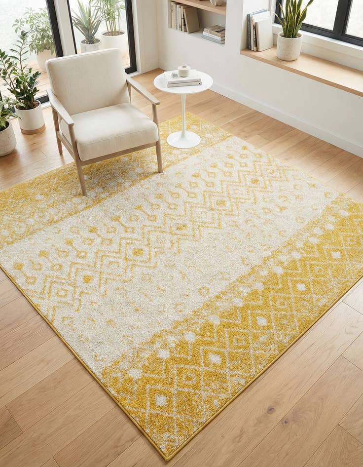 Detail image of 5' 3 x 5' 3 Moroccan Trellis Square Rug