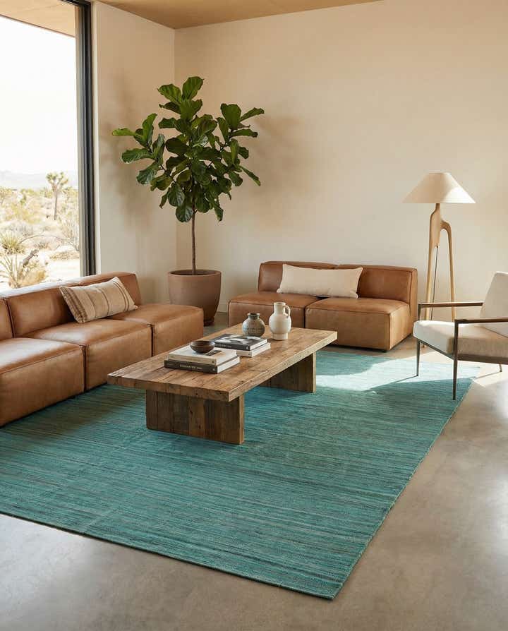 6' 10 x 9' 7 Hand Woven Kilim Modern Wool Rug