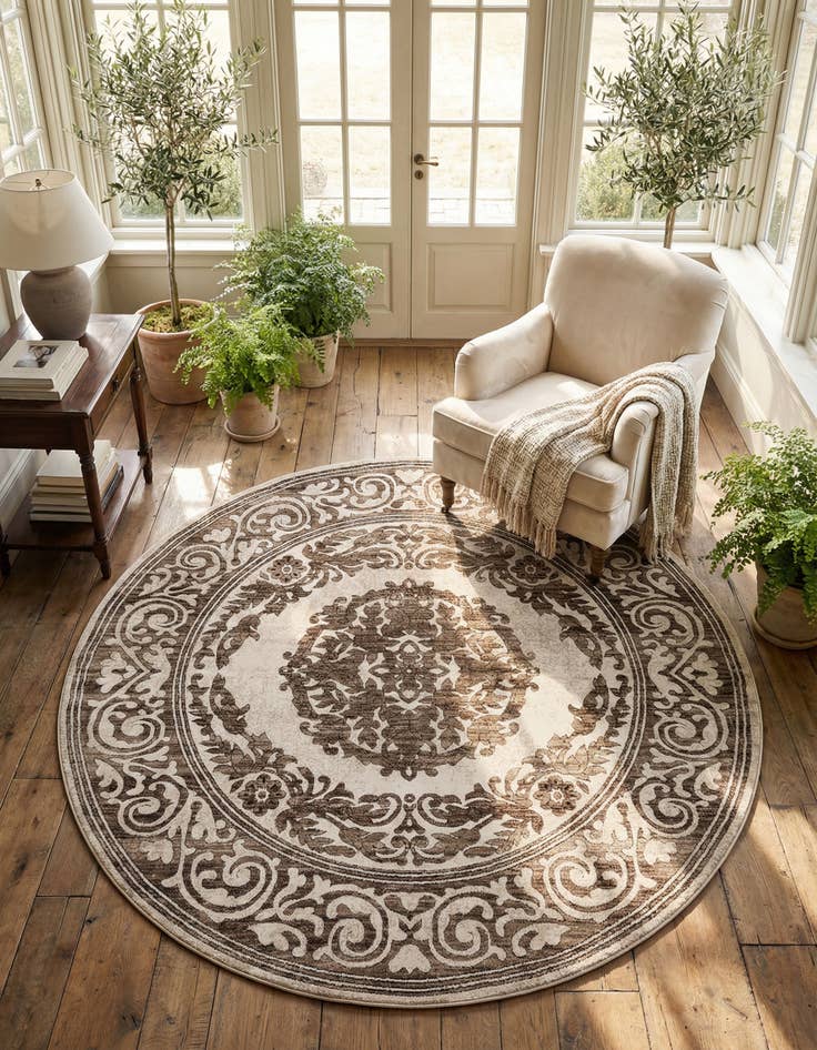Detail image of 7' 10 x 7' 10 Hermitage Round Rug