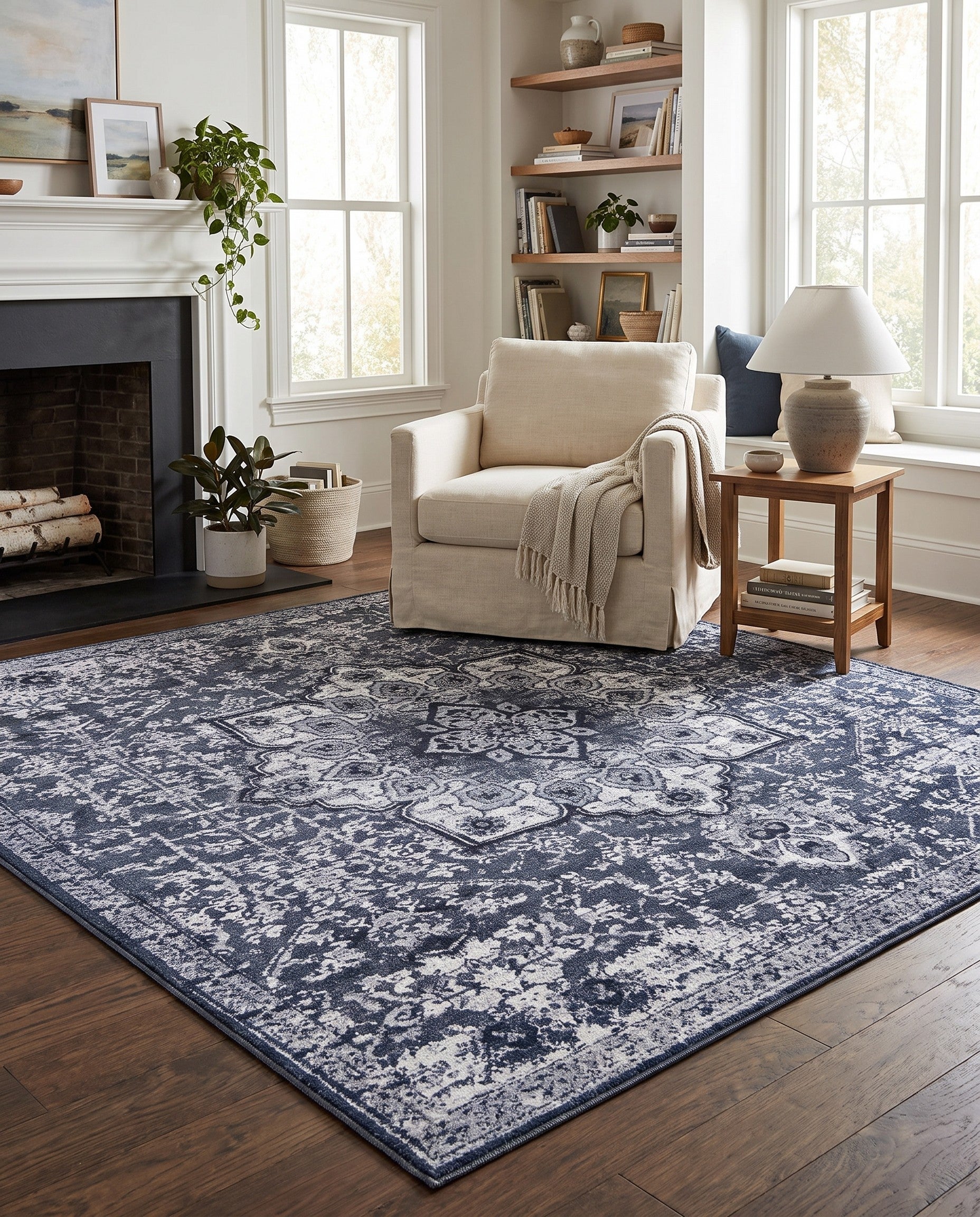 7' 10 x 7' 10 Washable Francesca Square Rug