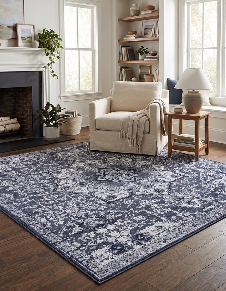 7' 10 x 7' 10 Washable Francesca Square Rug