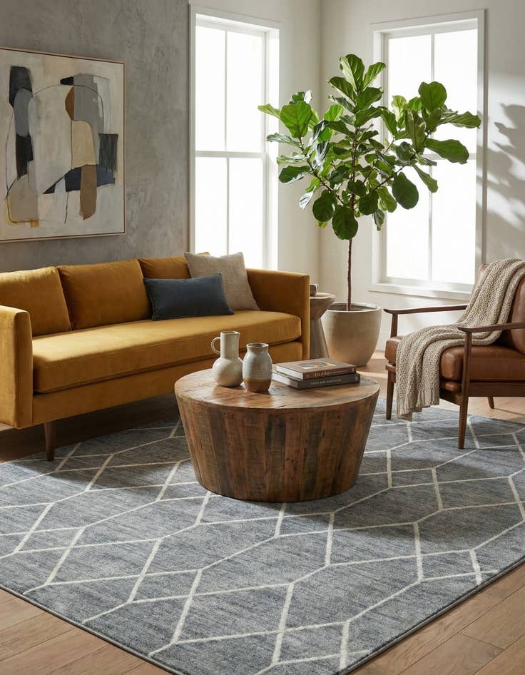 Detail image of 8' x 10' Lattice Trellis Rug