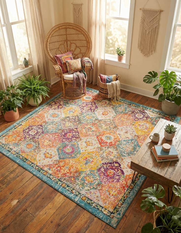 Detail image of 7' x 7' Madeline Square Rug