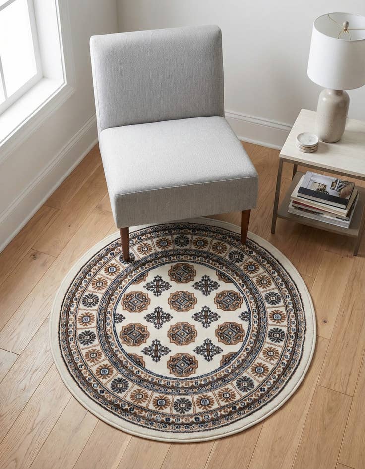 Detail image of  3' x 3' Bokhara Round Rug