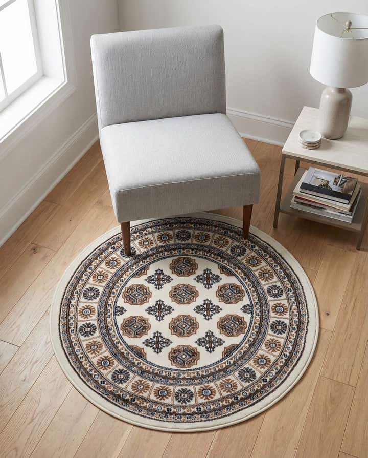 3' x 3' Bokhara Round Rug