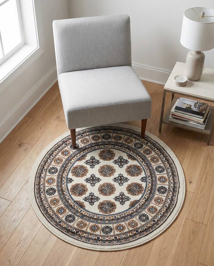 Detail image of 3' x 3' Bokhara Round Rug