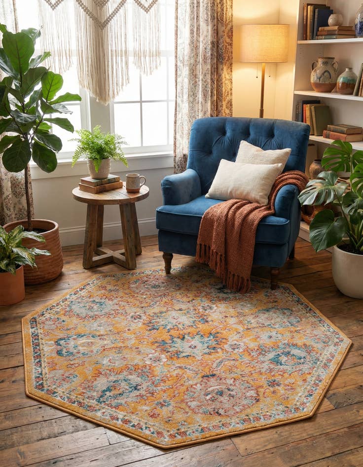 Detail image of 4' x 4' Lola Octagon Rug