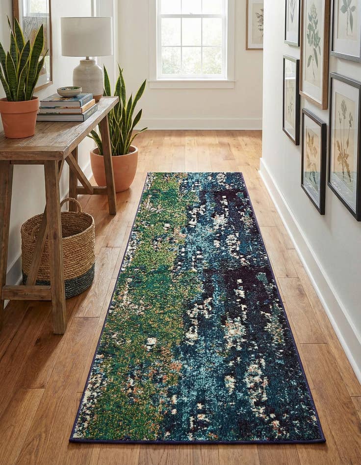 Detail image of 2' 2 x 6' 9 Washable Hyacinth Runner Rug
