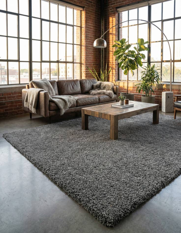 Detail image of 7' x 10' Solid Frieze Rug