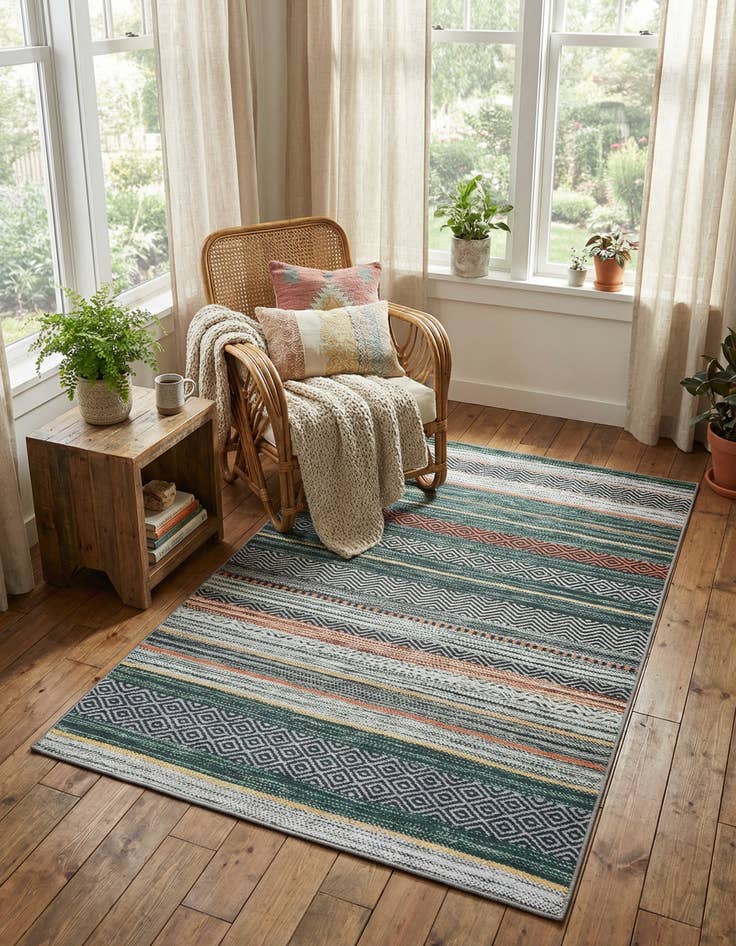 Detail image of 4' x 6' Washable Yara Rug