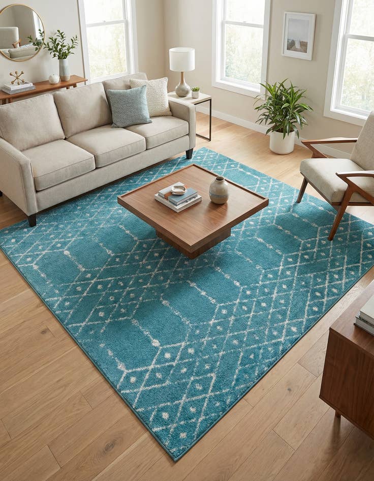 Detail image of 7' 10 x 7' 10 Paxon Trellis Square Rug