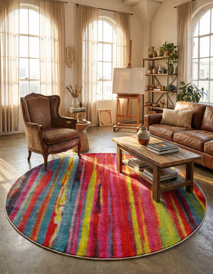 Detail image of 6' x 6' Tuscany Round Rug