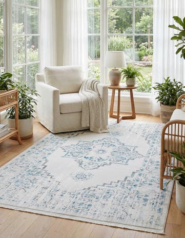 Beige New Vintage Rug