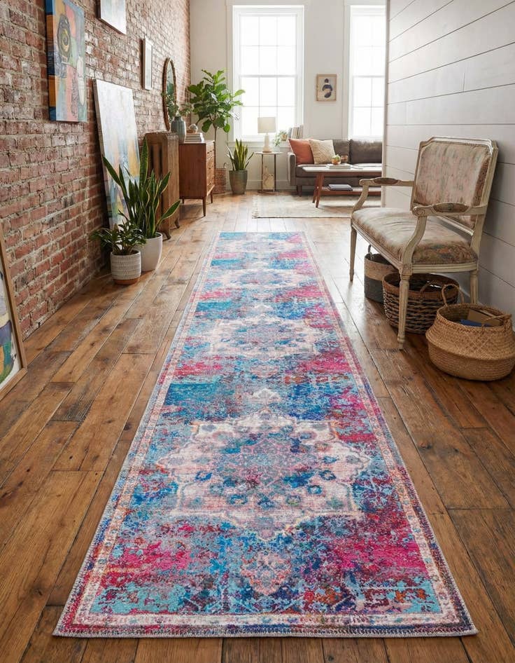 Detail image of 2' x 13' Washable Francesca Runner Rug