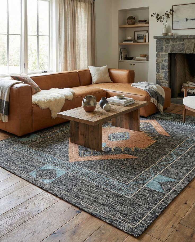 Detail image of 7' 10 x 10' Hand Woven Kilim Wool Rug