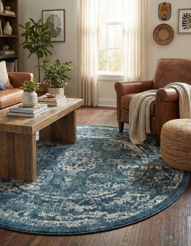 Detail image of 5' x 5' Charleston Round Rug