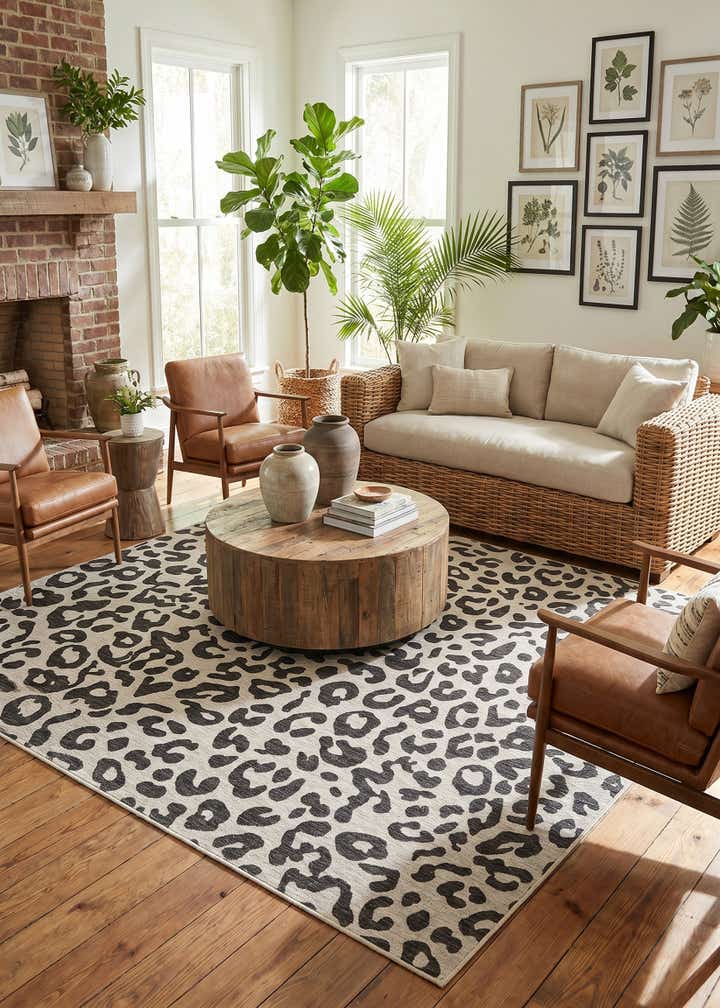 10' x 10' Easy-Clean Safari Indoor / Outdoor Square Rug