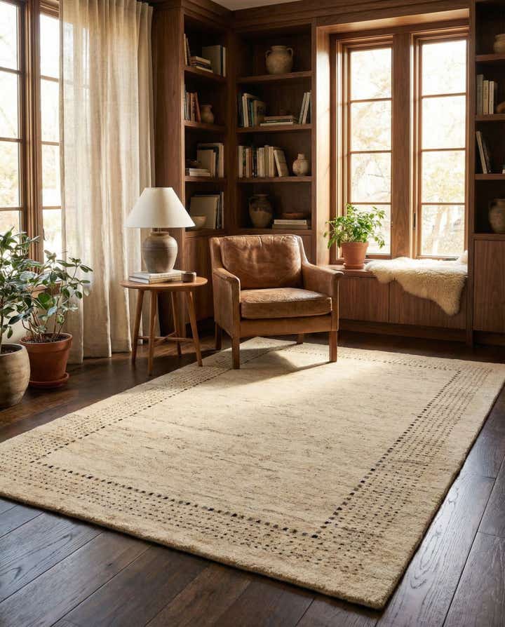 4' x 5' 10 Hand Knotted Gabbeh Wool Rug