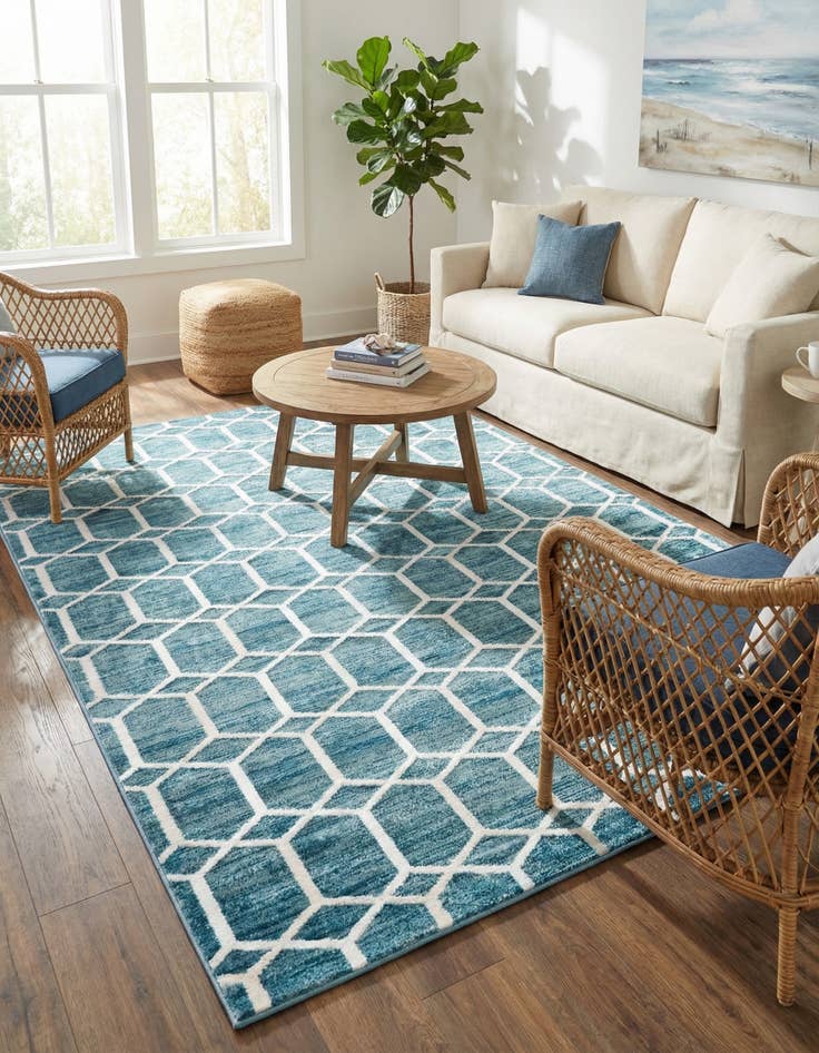 Detail image of 7' x 10' Lattice Trellis Rug